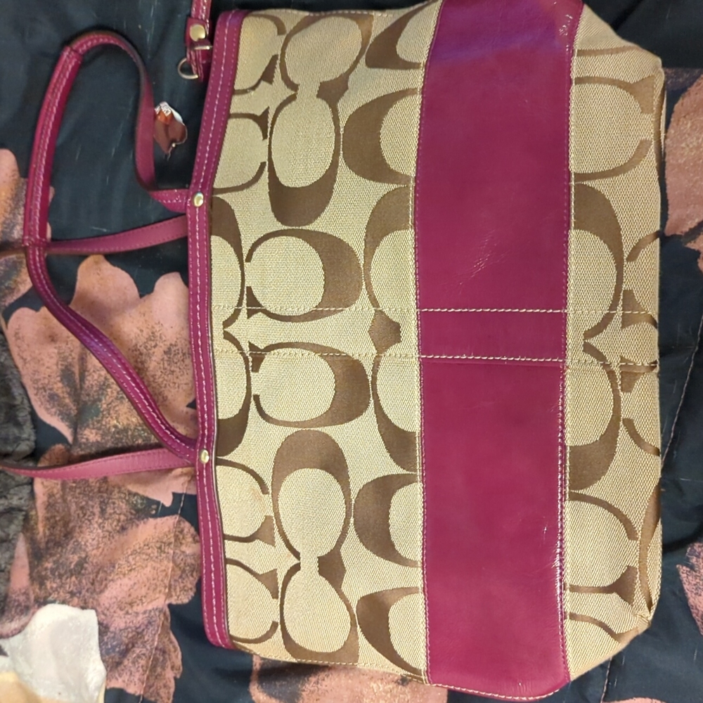 Plum coach purse